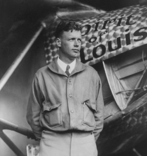 charles lindbergh shortly before his solo flight to paris