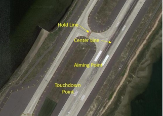 runway markings at a major airport