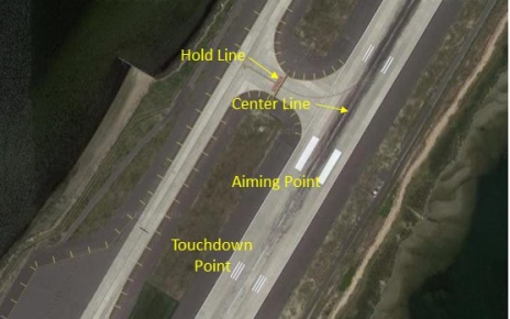 runway markings at a major airport