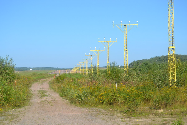 approach lighting system as seen from the ground