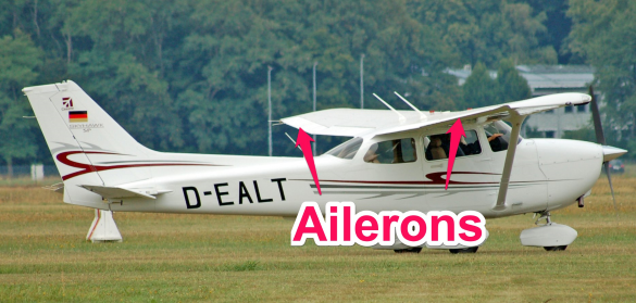 cessna 172 ailerons - parts of an airplane