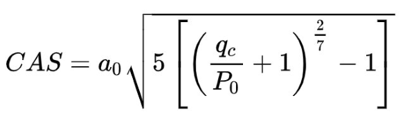 equation for calibrated airspeed