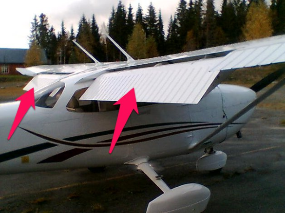 slotted flaps on a cessna 172