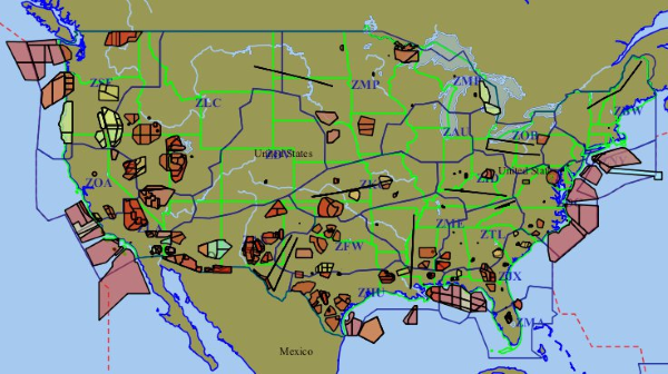 a map of all special use airspace in the united states