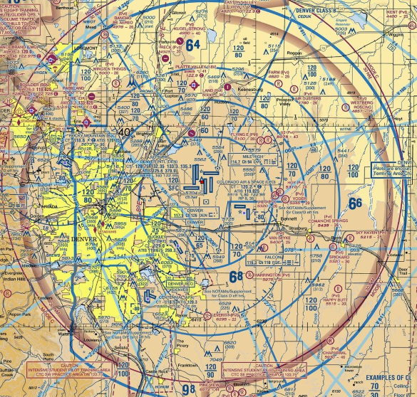 vfr sectional of denver class b airport